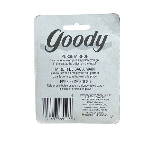 Vintage Goody Purple Purse Mirror Compact Double Sided New on Card 90s - Picture 3 of 5